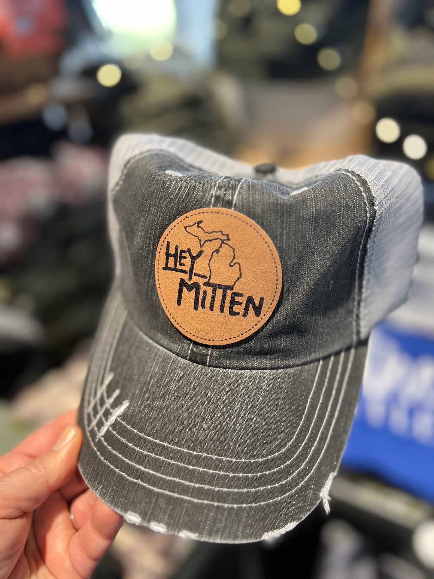 Hey Mitten Leather Patch Soft Hat