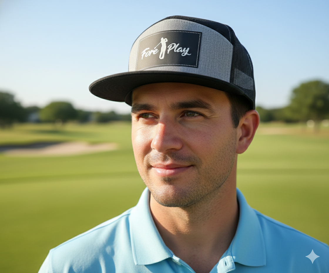 Fore Play Golf Flat Bill Hat