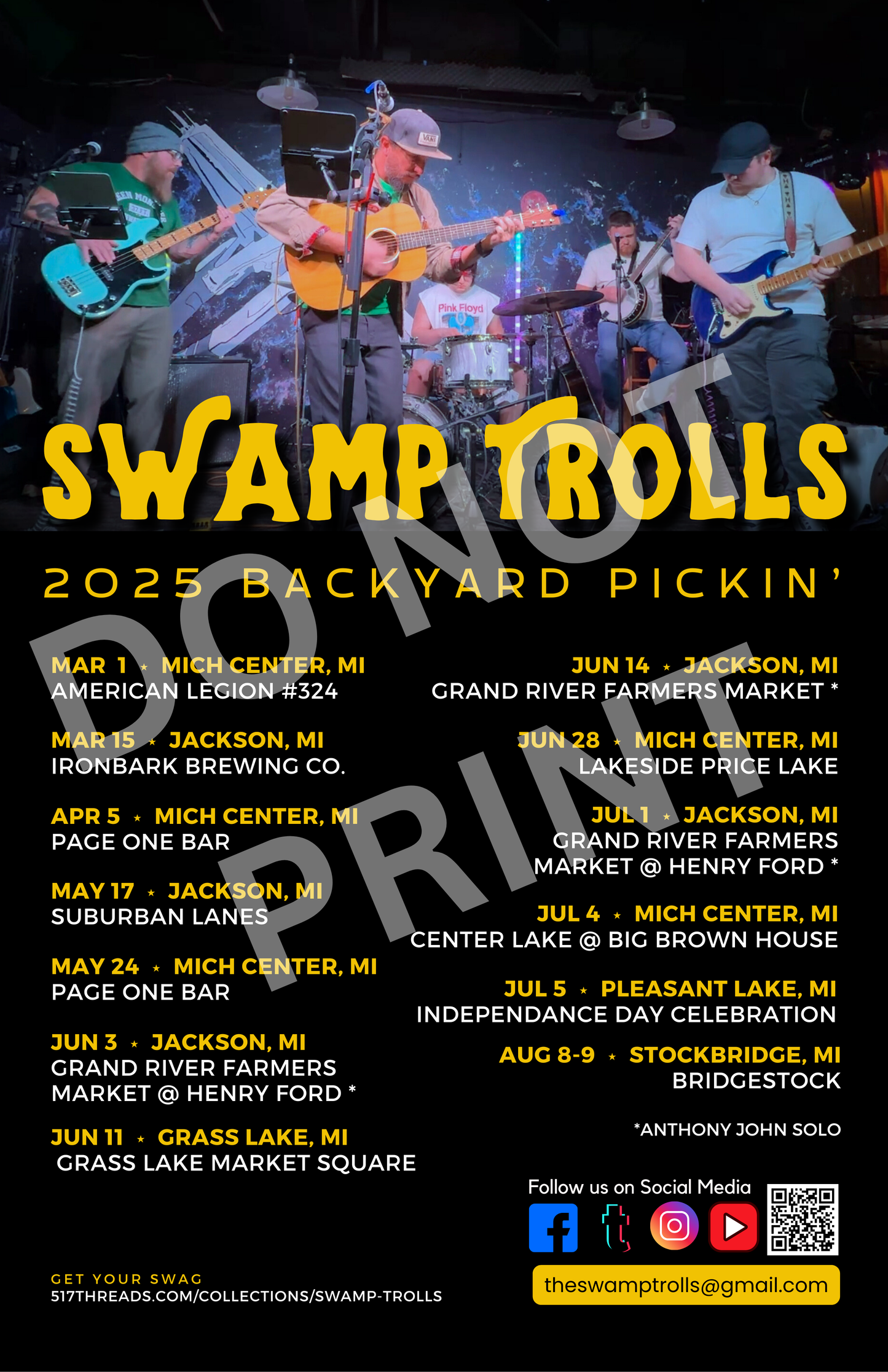 Swamp Trolls Event Poster