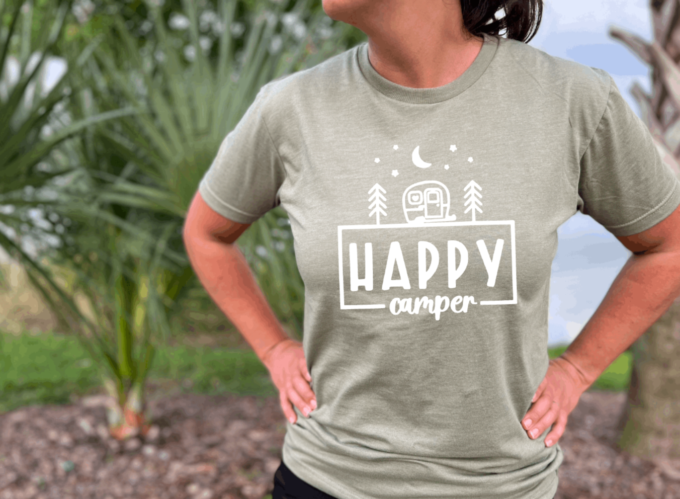 Stipendium sagsøger Mand Happy Camper T-shirt – 517 Threads