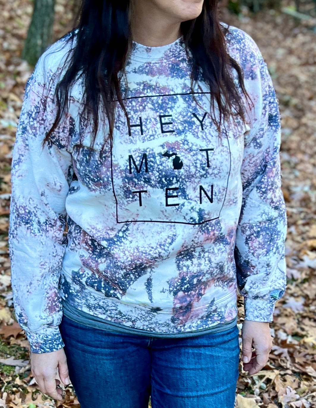 Hey Mitten Squared Bleached Sweatshirt