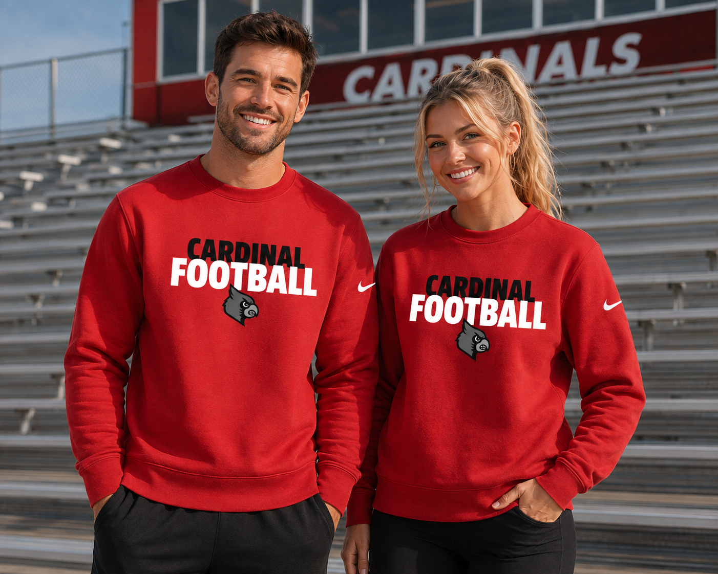 Cardinal Football NIKE Crewneck Sweatshirt