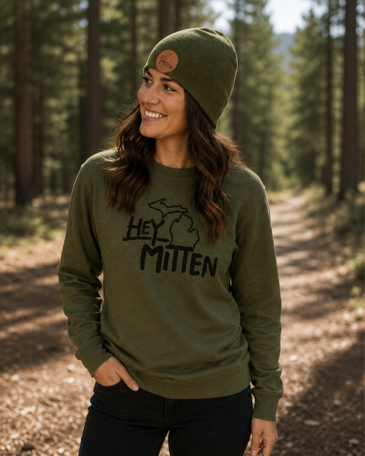 Hey Mitten Crewneck Sweatshirt