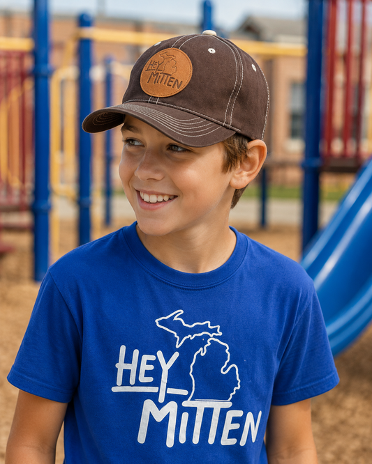 Hey Mitten Leather Youth Hat
