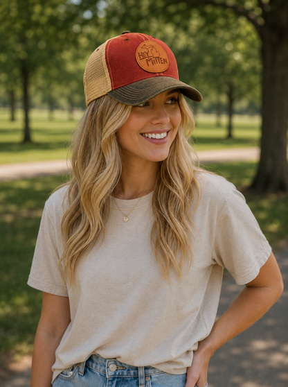 Hey Mitten Leather Patch Soft Hat