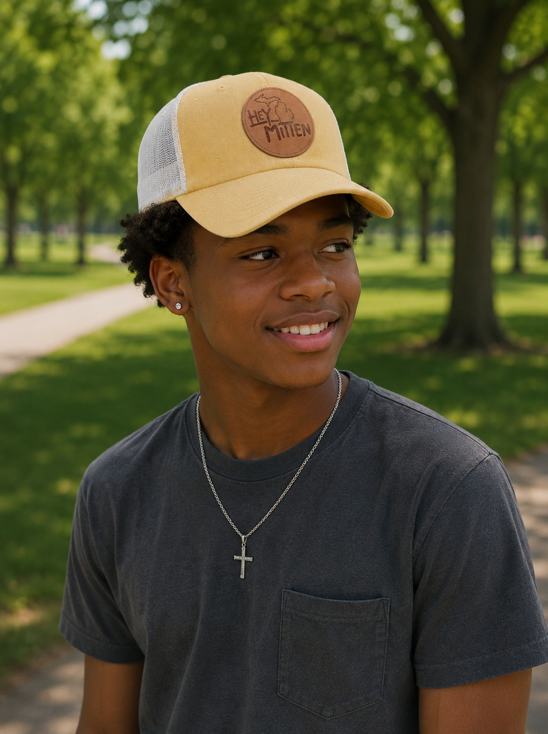 Hey Mitten Leather Patch Soft Hat