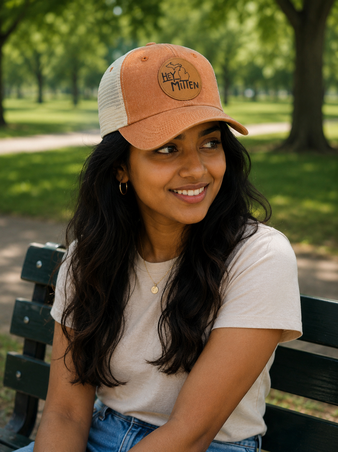 Hey Mitten Leather Patch Soft Hat