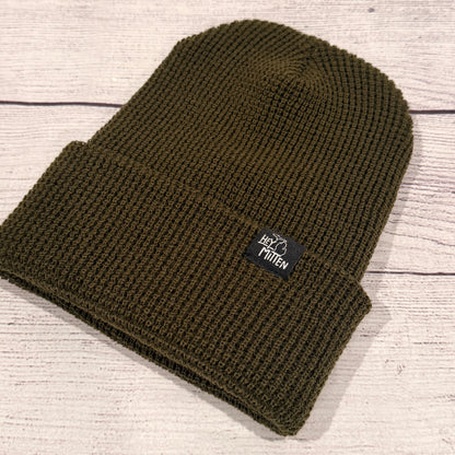 Hey Mitten Waffle Beanie