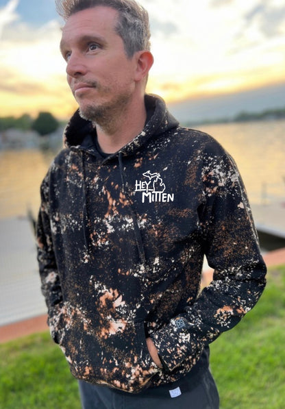 Northern Lights Bleached Hey Mitten Hoodie