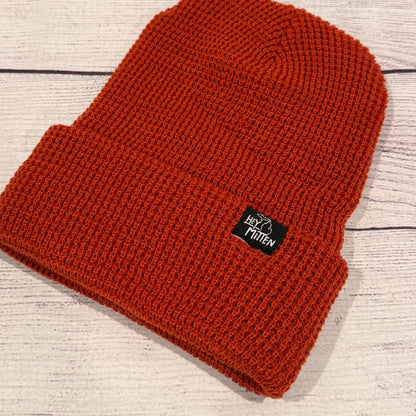 Hey Mitten Waffle Beanie