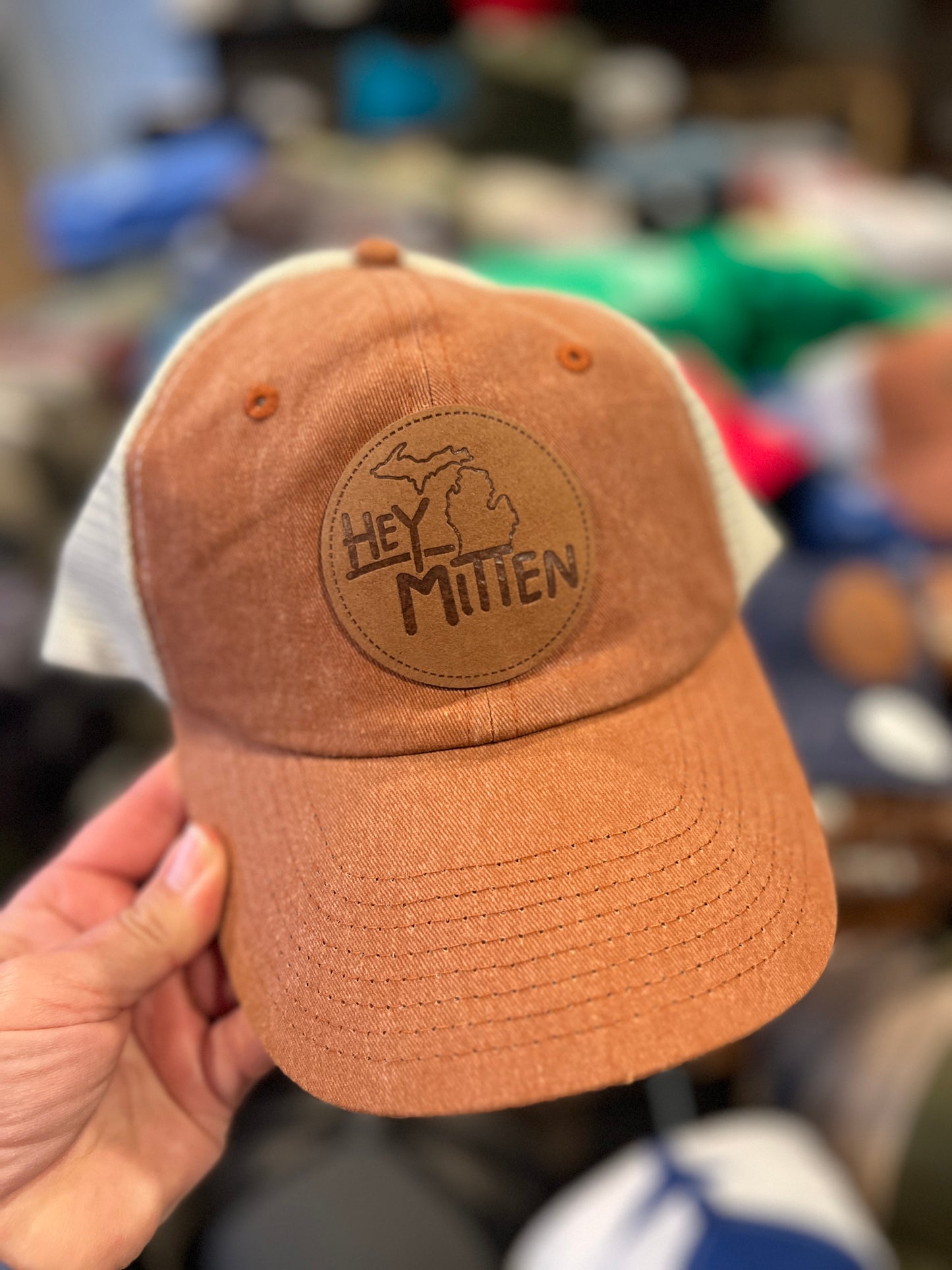 Hey Mitten Leather Patch Soft Hat