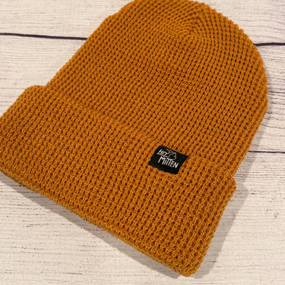 Hey Mitten Waffle Beanie