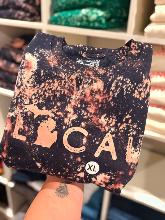 Northern Lights Bleached LOCAL Crewneck