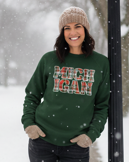 Christmas Michigan Crewneck Sweatshirt