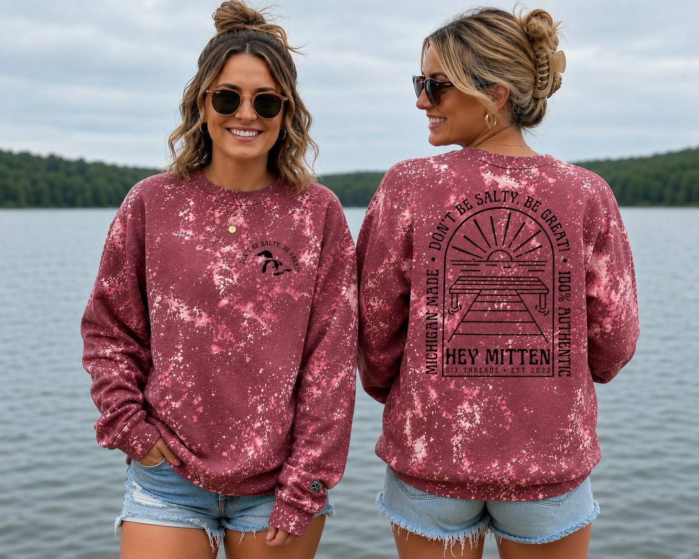 Northern Lights Bleached Don’t Be Salty Crewneck Sweatshirt