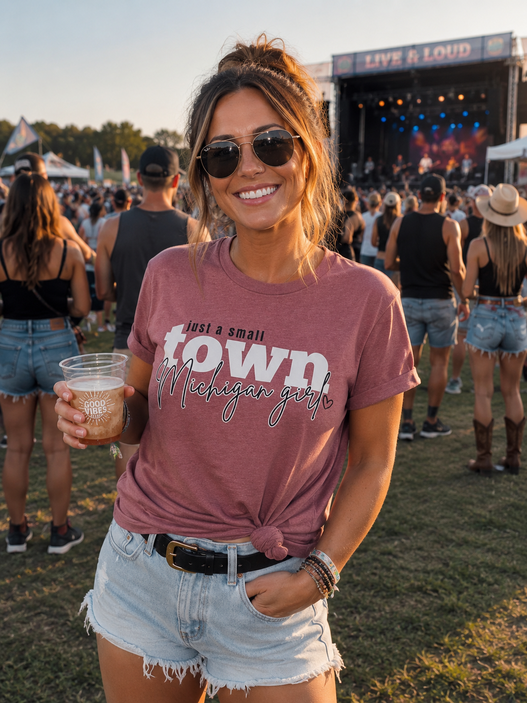 Just A Small Town Michigan Girl Shirt